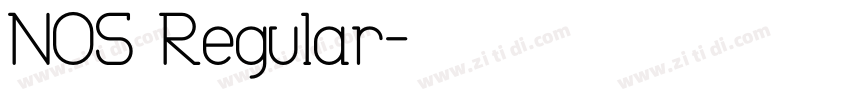 NOS Regular字体转换